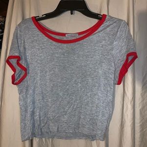 Charlotte Russe crop top w/ red trim